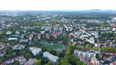 Montpellier-Buttonnet-Saint-Eloi-Nachbarschaft-Luftaufnahme-Frankreich-Pic-Saint-Loup